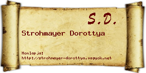 Strohmayer Dorottya névjegykártya